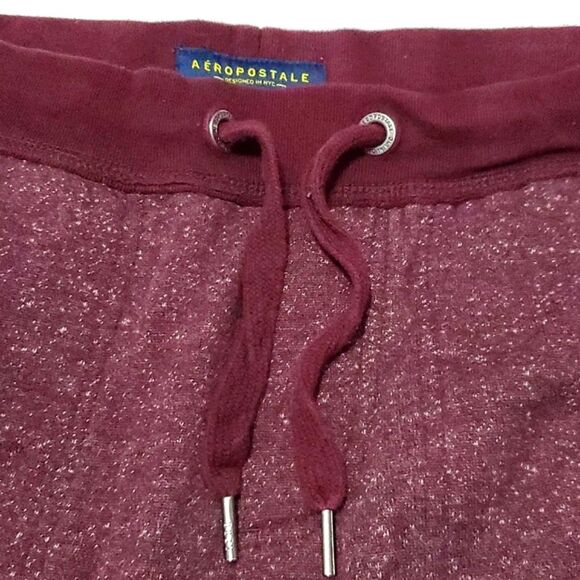 Aeropostale Burgundy College Comfy Athleisure Loungewear Sweat Joggers - Picture 3 of 11